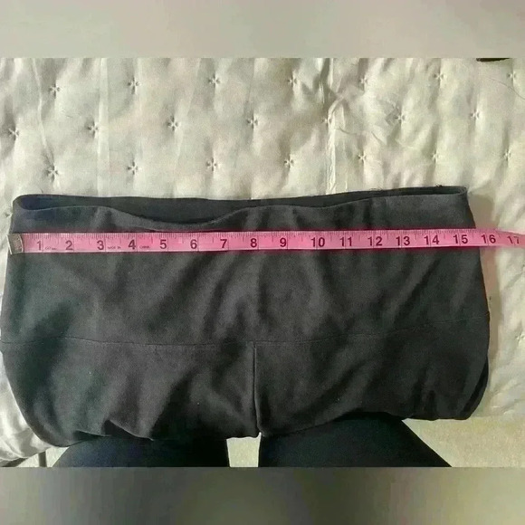 Lysse Womens Ankle Suede Like Leggings Pants Black Mid Rise Stretch Pull On S - Picture 6 of 6